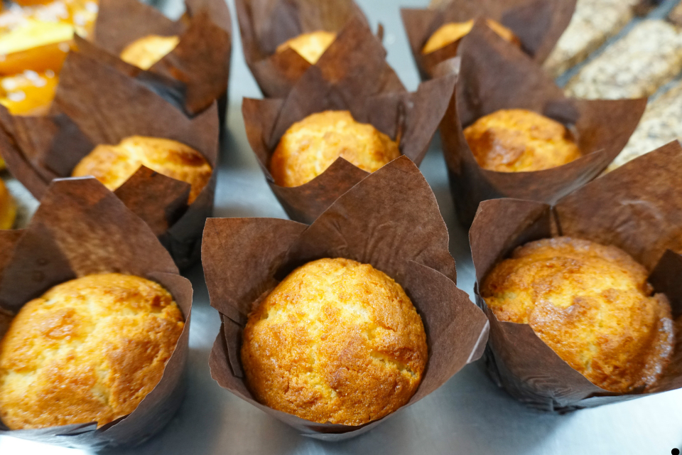 Coconut and Pineapple Muffins in brown cup-cake paper